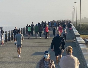 Lockdown restrictions lowered but sees hords of people taking to the streets